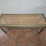 Old Louis XVI style gilded piano bench