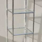 Designer chrome column display shelf - 1970s