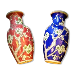 paire vases chinois en - porcelaine