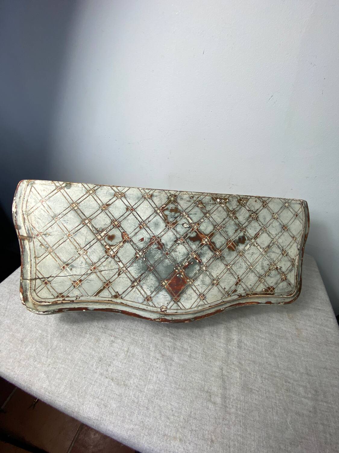 Florentine style wooden wall console