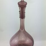Biot pink bubble glass carafe