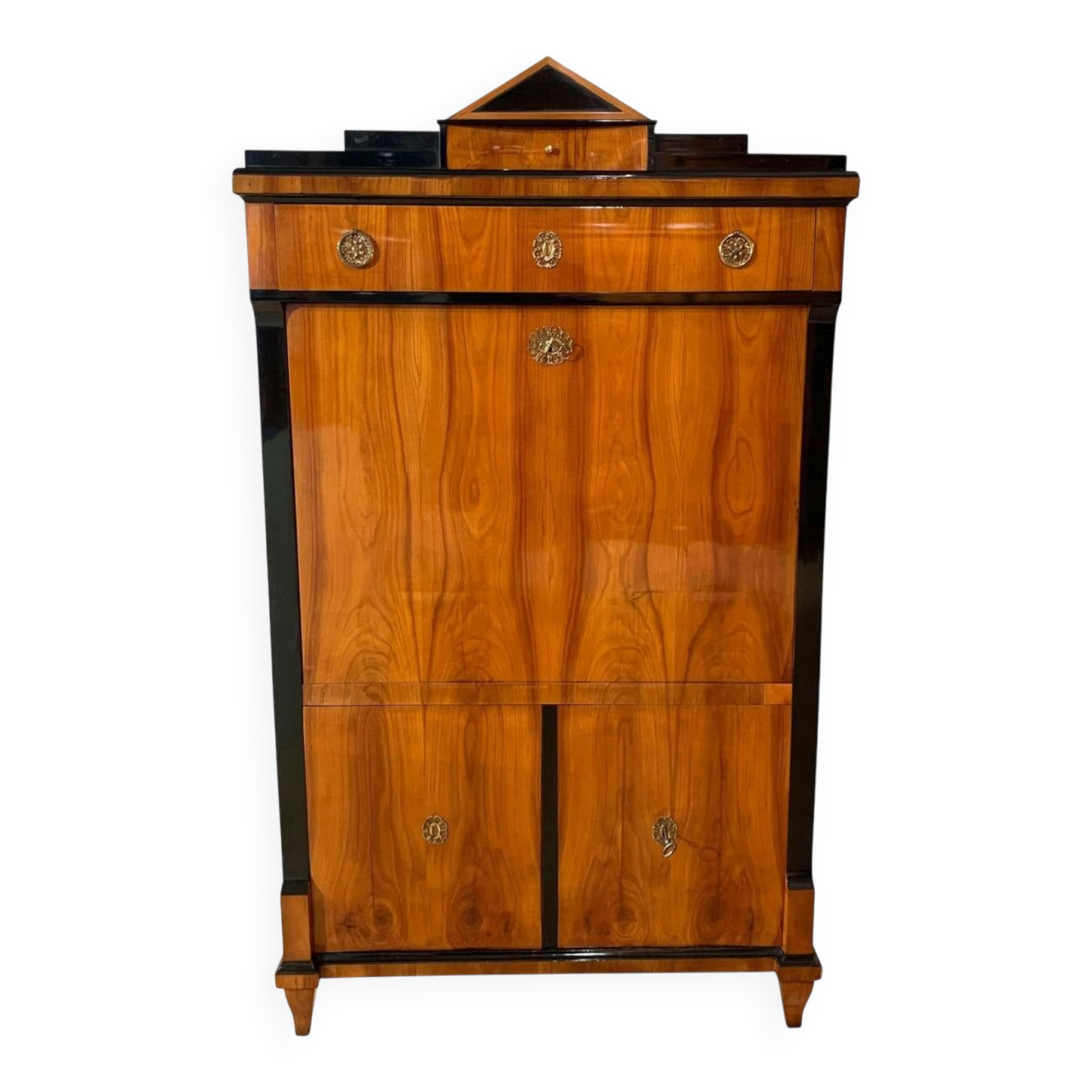 Biedermeier Secretaire in Cherry Veneer, South Germany, 1820s