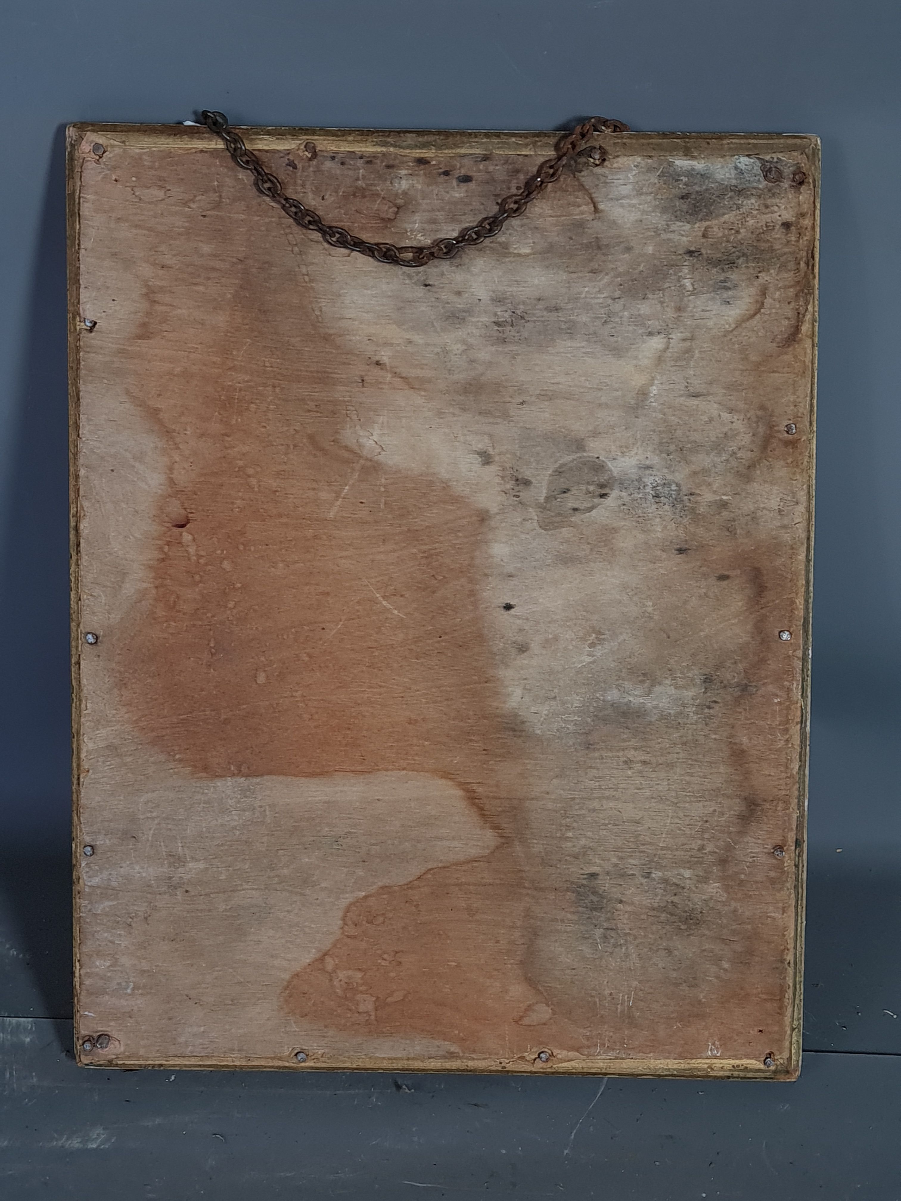 Old mirror style Louis XVI stucco wood, beveled ice 27x21 cm Good condition SB