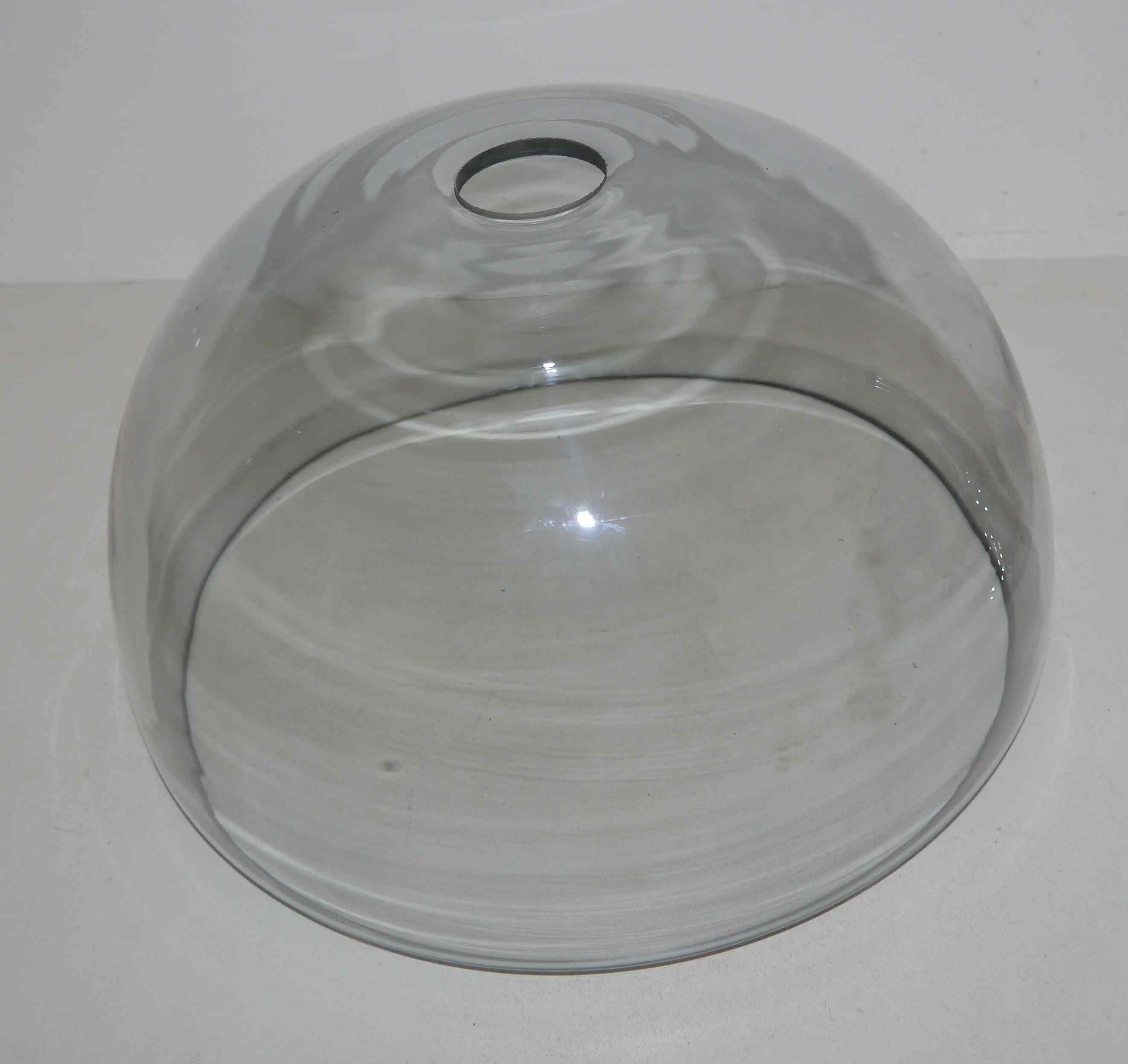 Ancienne lampe verre chrome années 60