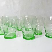 11 verres à eau en verre soufflé vintage