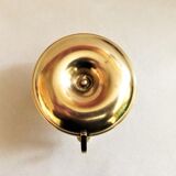 Gilded brass hand candle holder