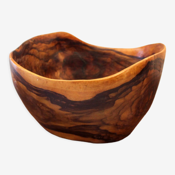 Saladier vintage en bois d'olivier Saint Paul