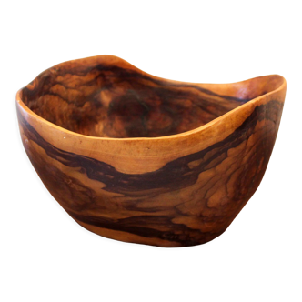 Vintage olive wood salad bowl Saint Paul