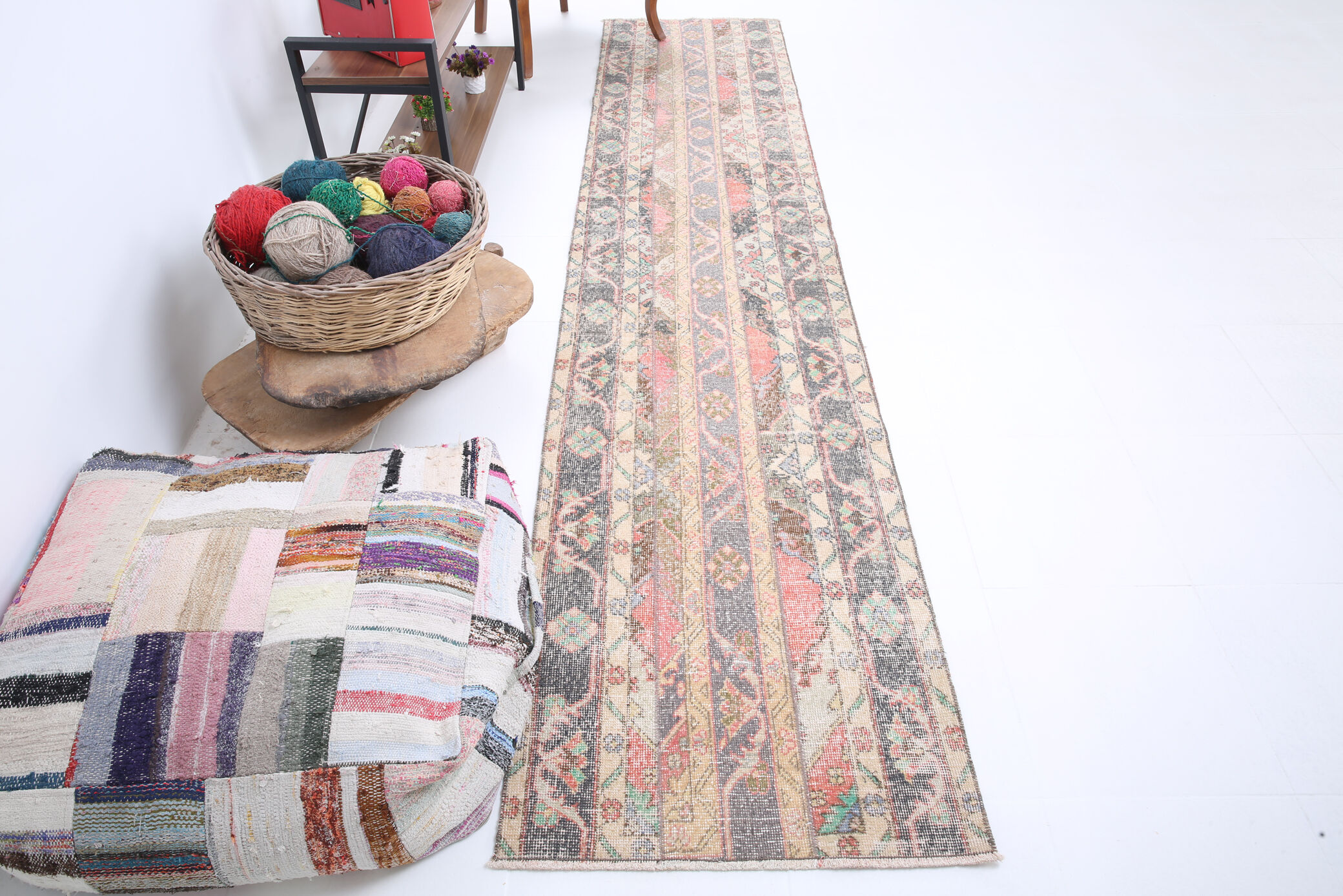 2x11 turkish vintage patchwok rug, 2x11 patchwork runner