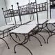 Set of 6 wrought iron chairs