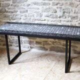 Ceramic and metal coffee table 60s