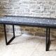 Table basse céramique et métal années 60