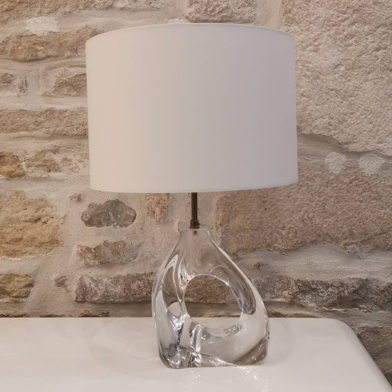 Crystal lamp, free form, Daum, 1950