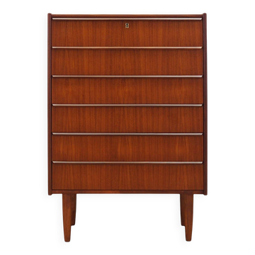 Teak chest of drawers, Danish design, 1970s, production: Denmark