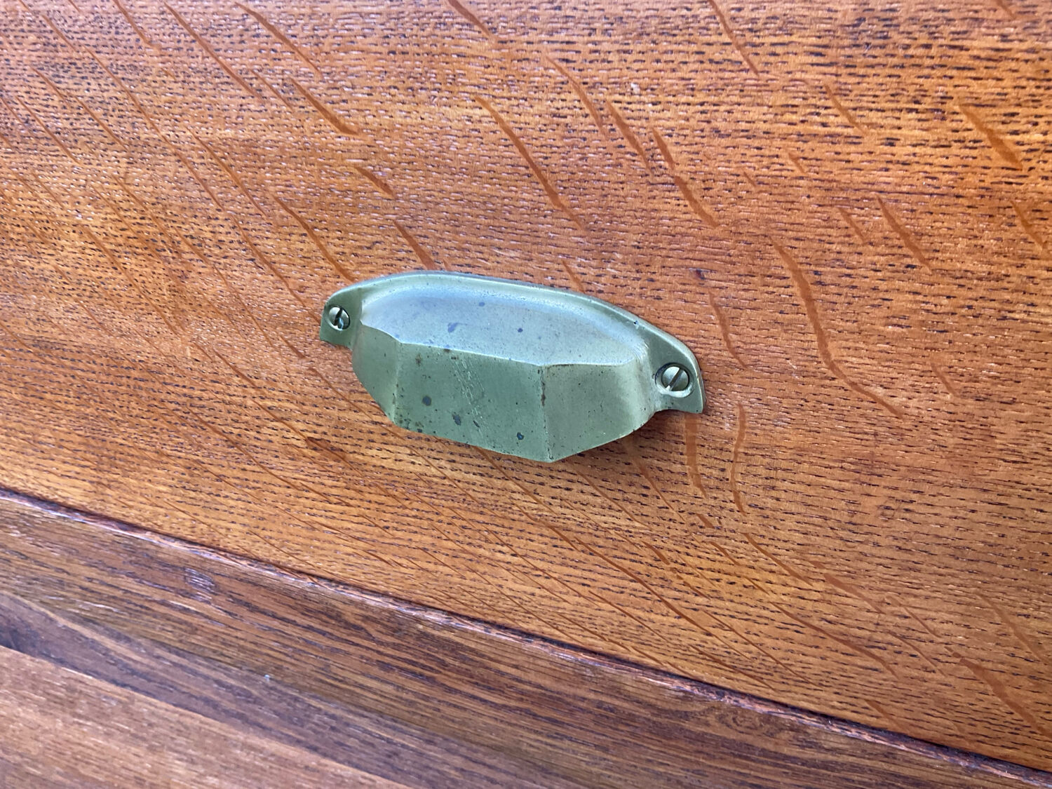 Old oak workshop furniture with drawers