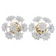 Set of 2 Charming Murano Vintage Ceiling Light White Flowers, 1970s