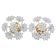 Set of 2 Charming Murano Vintage Ceiling Light White Flowers, 1970s