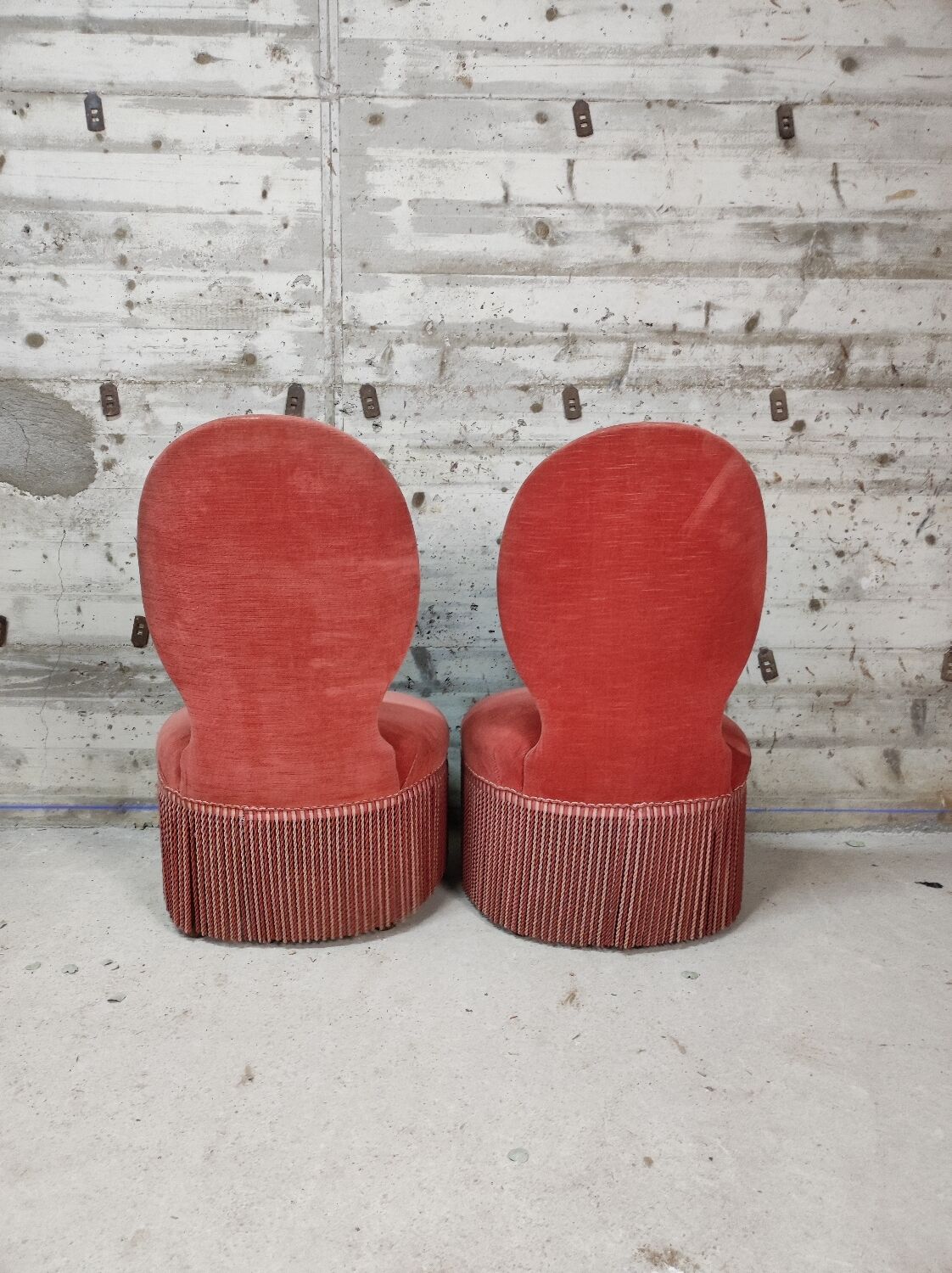 Pair of toad armchairs