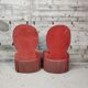 Pair of toad armchairs
