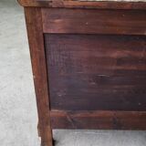 Empire commode in walnut with white marble top from the 19th century