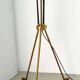 Vintage Italian Brass Floor Lamp in the style of Stilnovo, three legs, opaline