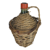 Vintage rattan wicker bottle