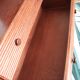 Commode en bois et rotin