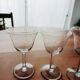 Set of 6 engraved glass stemware glasses
