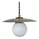 Suspension industrielle tôle émaillée mouchetée et opaline