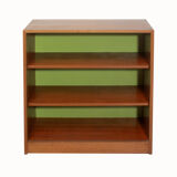 1960s bookcase with green back panel