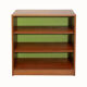 1960s bookcase with green back panel