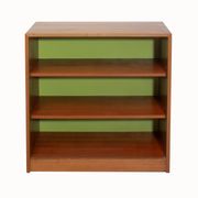 1960s bookcase with green back panel