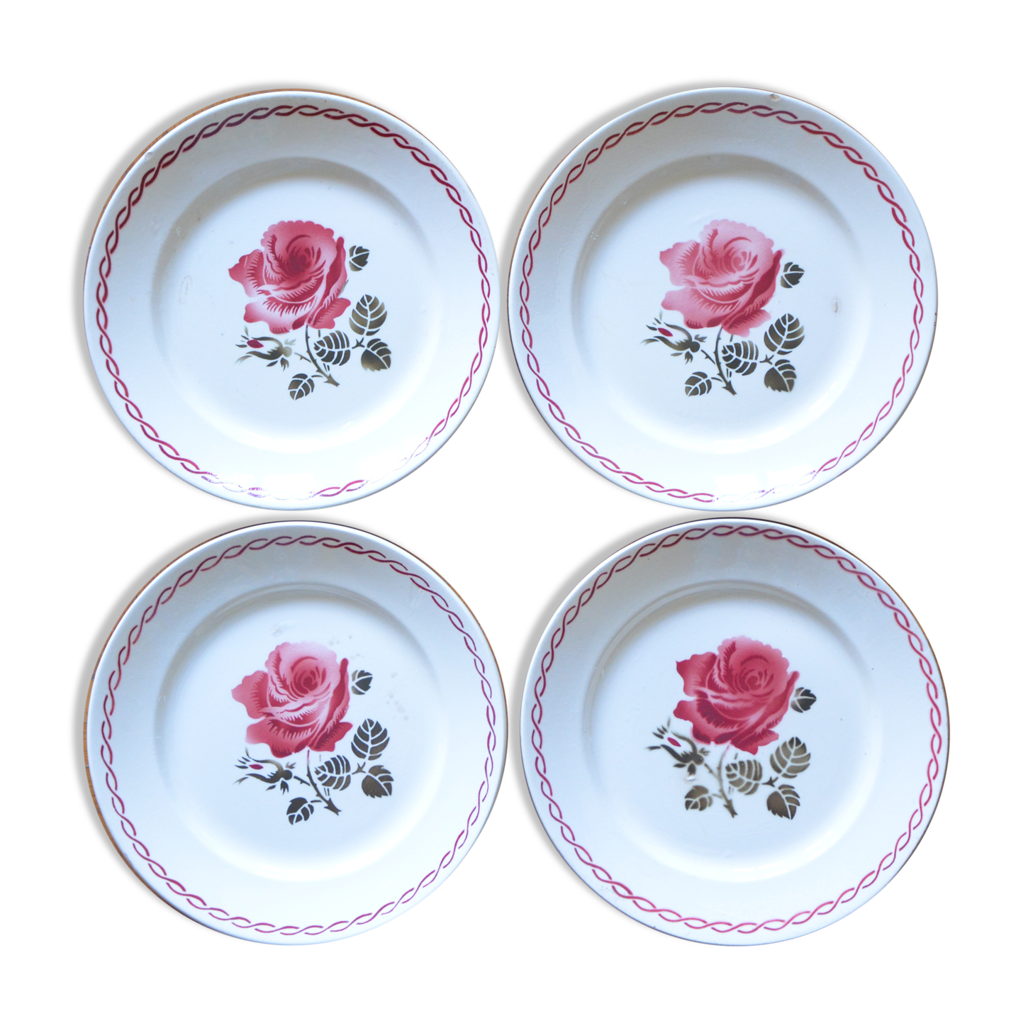 Lot of 4 plates Badonviller, Germaine