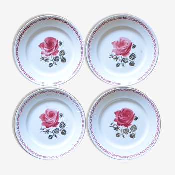 Lot de 4 assiettes Badonviller Germaine