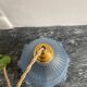 Frosted blue glass suspension vintage cottage style