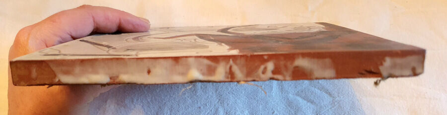 Enamelled ceramic tile le cavalier Vallauris 1960