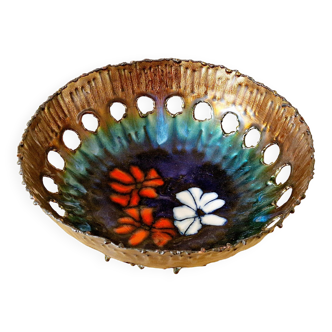 Italian Enamelled Fruit Dish by Laurana Pesaro, 1970s