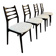 Série de 4 chaises en bois laqué noir, 1960