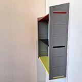 Metal wall mounted shelving unit by NVF, The Netherlands 1960's