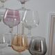 Set of 12 colored glasses to digestive / aperitif 60s