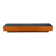 Minimalist XXL lowboard, teak and black top, 1960s
