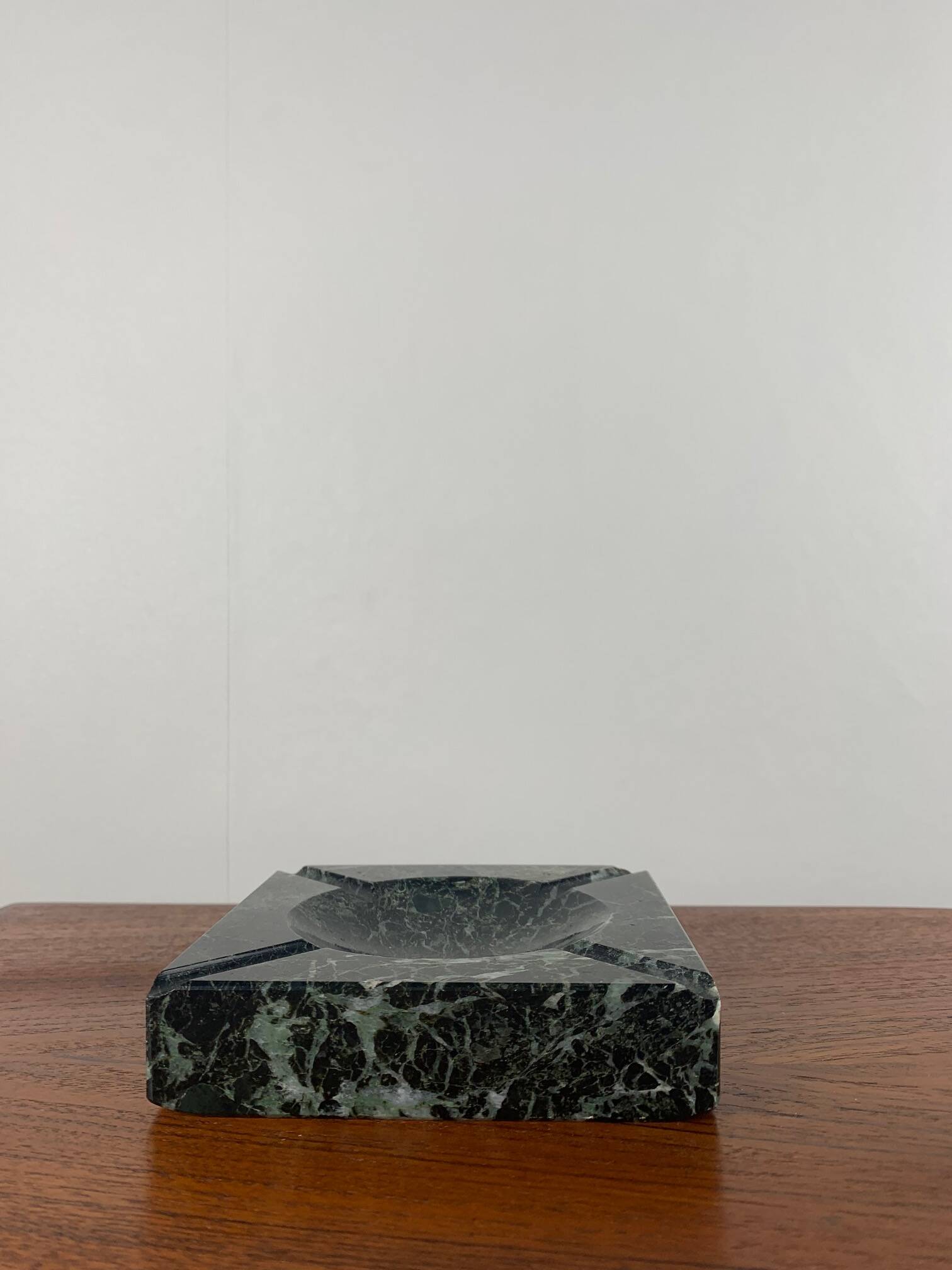 Vintage black marble ashtray, 1970