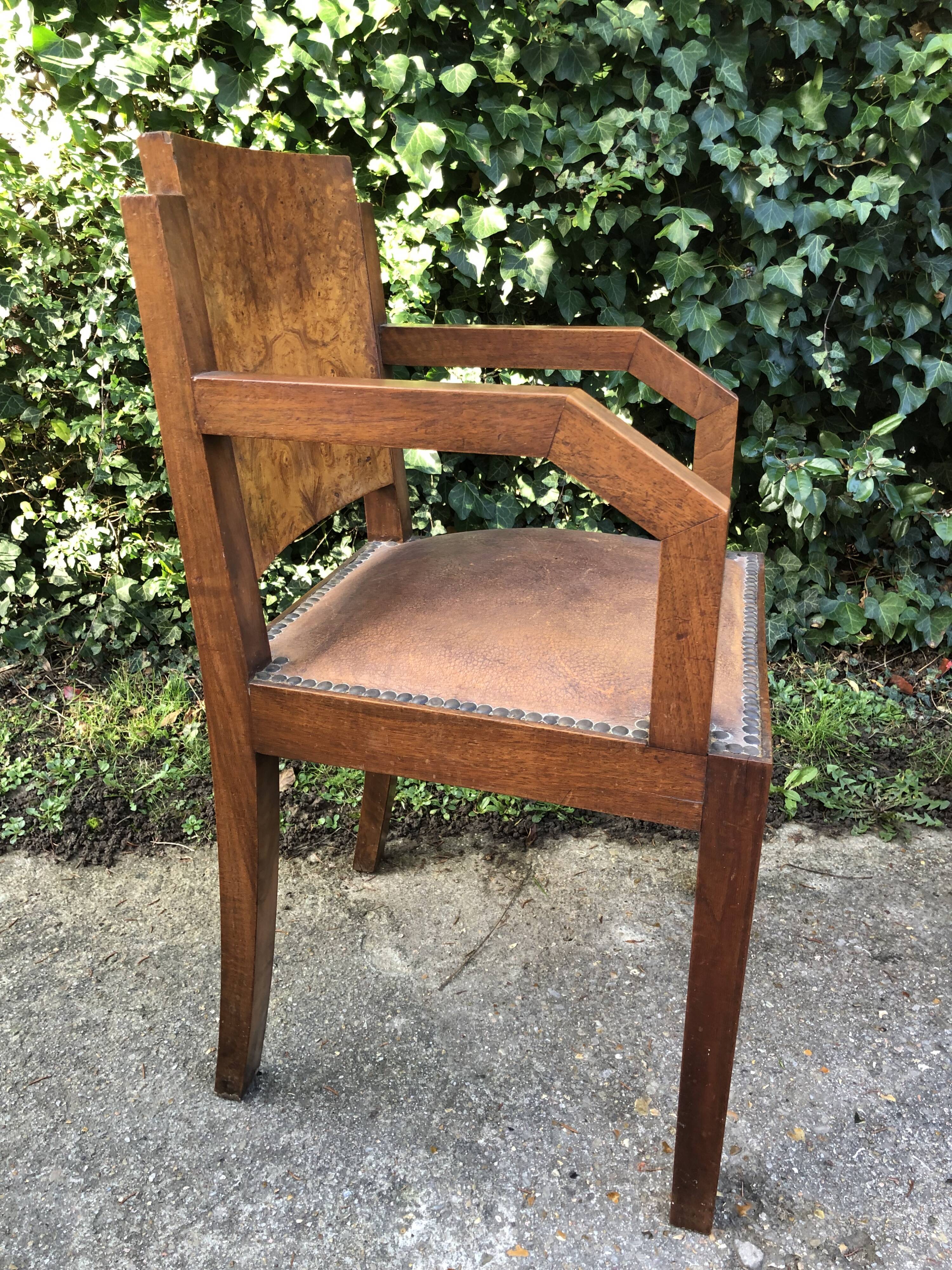 Pair of Art Deco armchairs