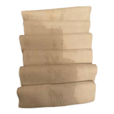 6 damask towels silk linen