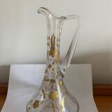 Small old enameled carafe / soliflore