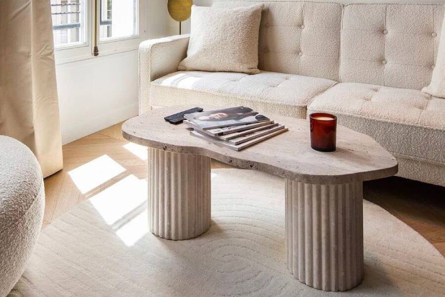 Venus Irregular Coffee Table - Natural Travertine