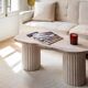 Venus Irregular Coffee Table - Natural Travertine