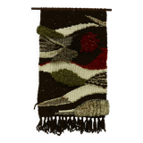 Vintage Hand Knotted Wool Tapestry 1960s