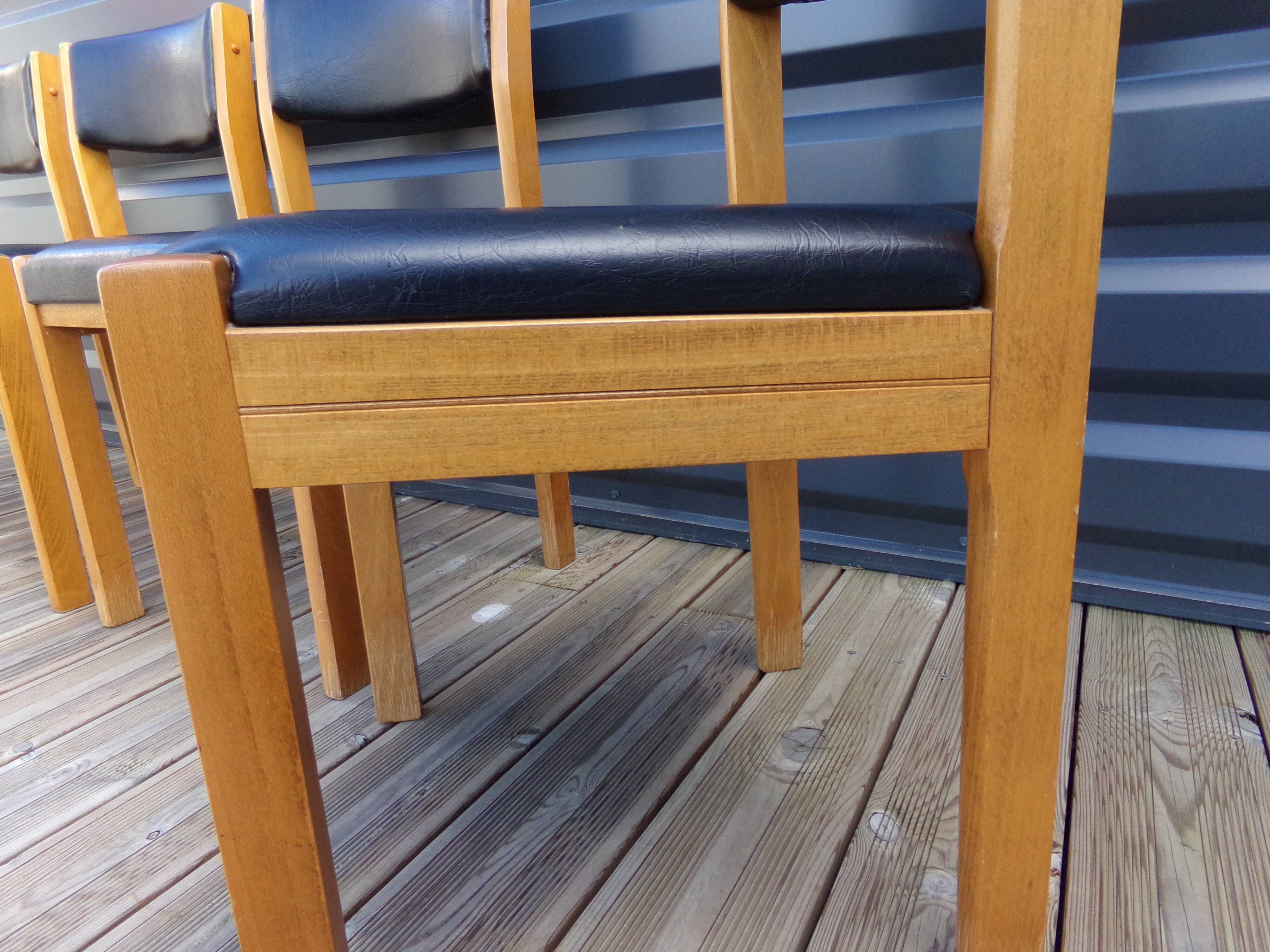 4 chairs baumann imitation black leather