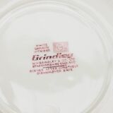 5 assiettes à dessert rouges et blanches en grès de W H Grindley